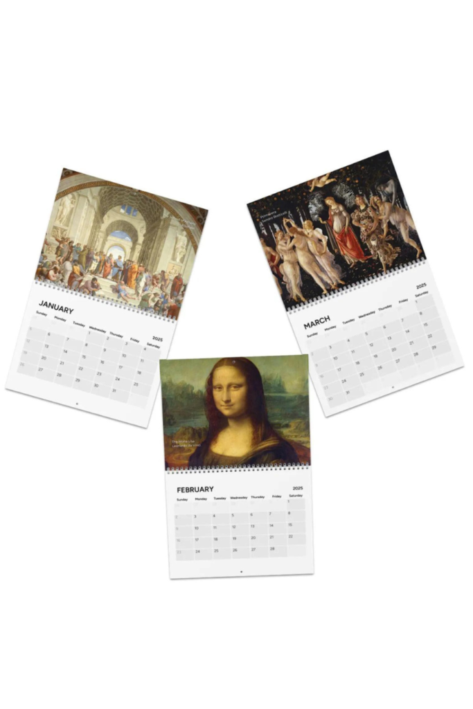 2025 Italian Renaissance Wall Calendar